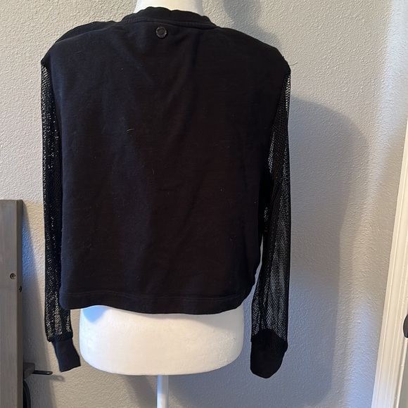 HUNTER for TARGET Women's Black Mesh Long Sleeve Sweatshirt - Size Large - Picture 7 of 8